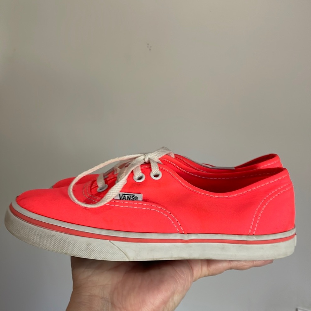 Vans Kids Neon Coral Low Top Sneakers